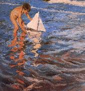 Joaquin Sorolla Small boat Spain oil painting artist